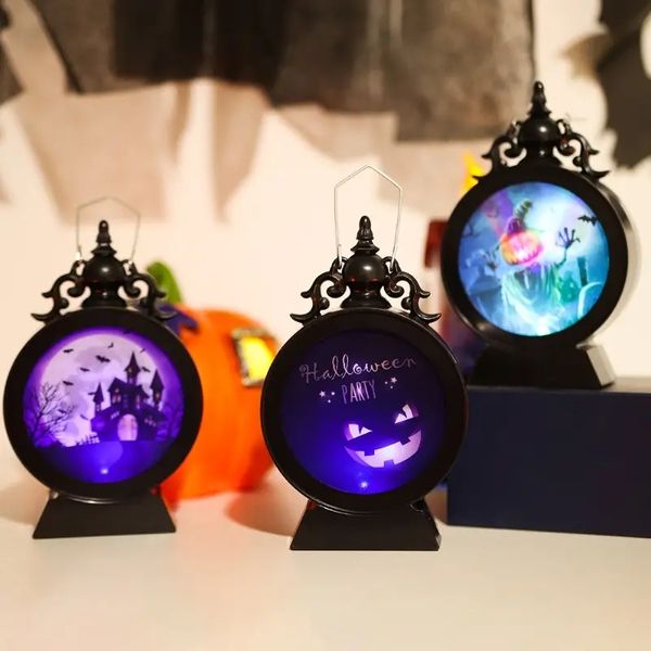 12 pezzi/set orologio di Halloween, zucca, castello, orologio rotondo spaventapasseri, decorazione della camera familiare, Ringraziamento, Halloween, festa del raccolto (con batterie a 3 bottoni)