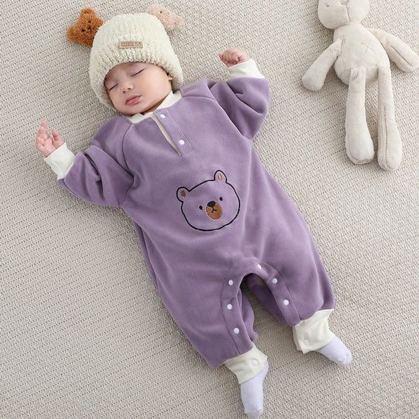 Macacão nascido bebê macacão outono inverno outwear roupas infantil bebê crianças macacão roupas pijamas para meninas meninos 6-24 meses 231023