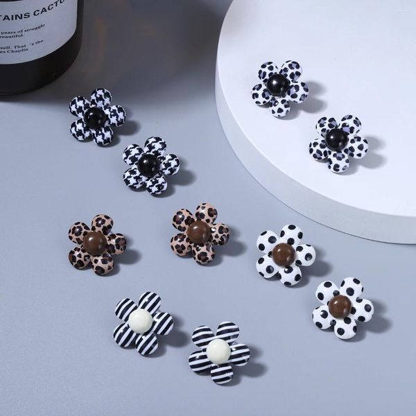 Ohrstecker Dvacaman Acryl Blume für Frauen Trendy Cute Statement Böhmen Schmuck 2023 Frühling Zubehör Großhandel