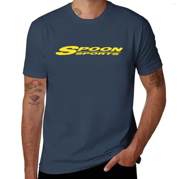 Мужские поло Spoon Sports - желтая футболка с рисунком аниме, футболки на заказ, короткая рубашка большого размера для мужчин