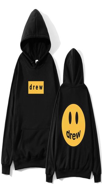 Hip Hop 2020 Inverno Drew Felpe Uomini Donne Coppie Unisex Disegna Sorriso Viso Stampato Justin Bieber Felpe con cappuccio4977634