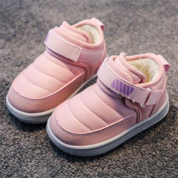 Kinderstiefel, neue Winterstiefeletten für Mädchen und samtgepolsterte Kinder-Baumwollschuhe, Baby-Laufschuhe