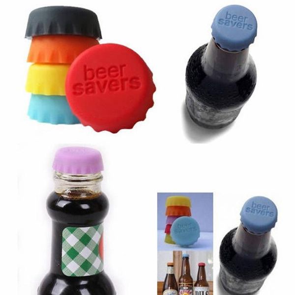 6 stücke Silikon Drink Deckel Silikon Flasche Kappe Tops Wein Bier Caps Saver Bier Flasche Deckel Silica Gel Wiederverwendbare Stopper abdeckung LL