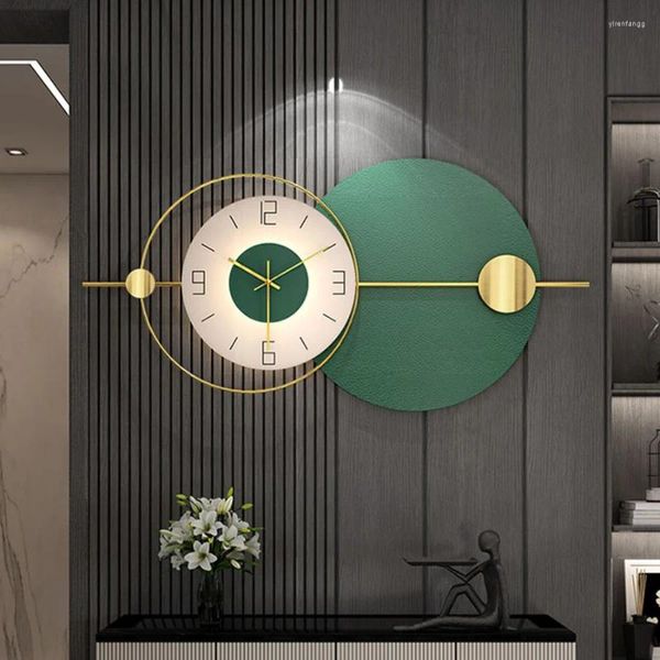 Wanduhren Wohnzimmer Uhr Dekoration Hand Geschenk Runde Home Stücke Kunst Nummer Gold Buntes modernes Design Reloj Dekor