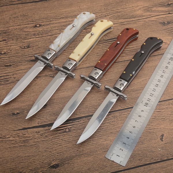 The 9 Inch Godfather Stiletto Mafia Horizontal Folding knife Classical Pocket knives Single action EDC Tools