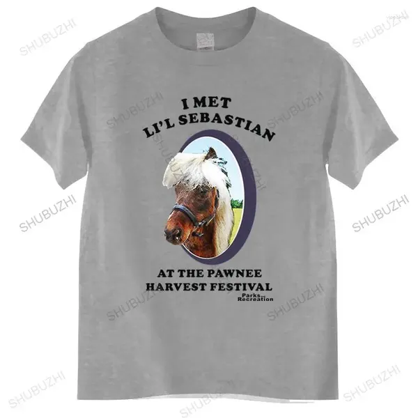 Männer T Shirts T-shirt Männer Oansatz Parks Und Erholung ICH Met Li'L Männliche Baumwolle T-shirt Größere Größe