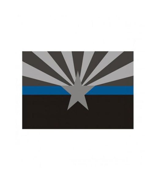 Bandiera dell'Arizona Thin Blue Line 3x5 FT Banner della polizia 90x150 cm Festival Party Gift Bandiere stampate per interni ed esterni in poliestere 100D e Bann3332061