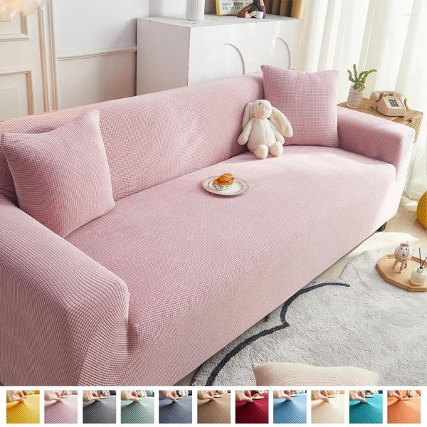 Cadeira cobre sofá de assento de cor sólida capa de tecido elástico para sala de estar poltrona poltrona