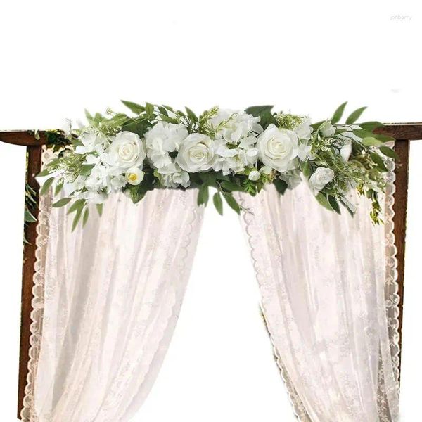 Dekorative Blumen Hochzeit Bogen künstliche Rose Blumen Swag für Dekoration Läufer Girlande Tischdekoration