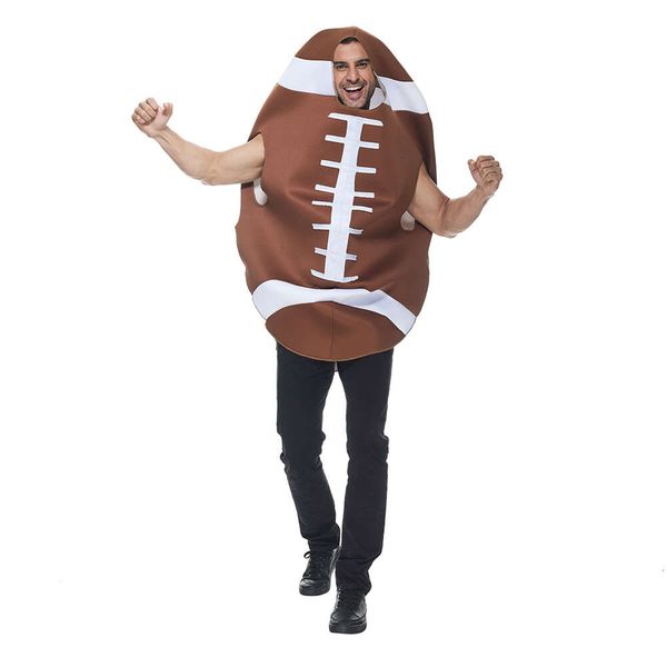 Cosplay Eraspooky Engraçado Adulto Traje de Futebol Halloween Unissex Macacões Homens Bola de Rugby Cosplay Outfit Carnaval Festa Fantasia Dresscosplay