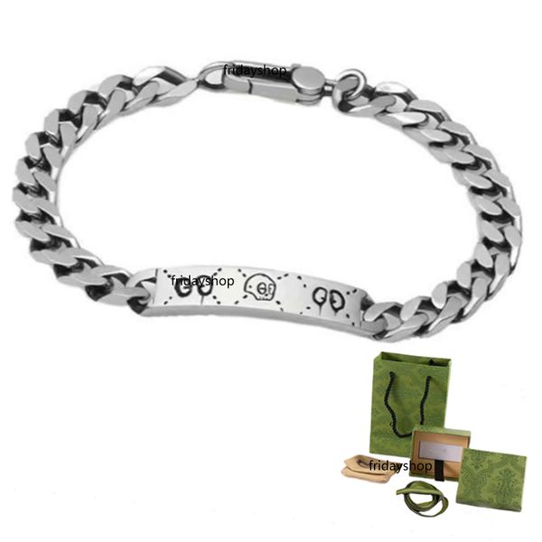 Neue coole versilberte Designer-Armbänder für Herren und Damen, Paar-Charm-Armband