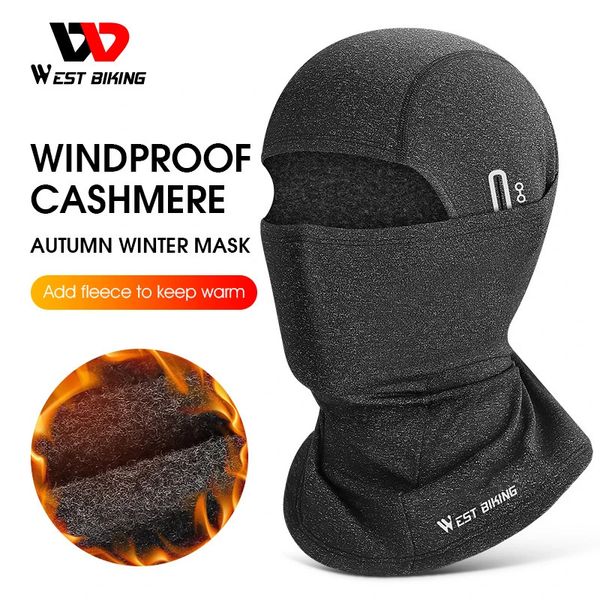 Ciclismo Caps Máscaras West Biking Inverno Quente Balaclava Fleece Cap Windproof Homens Mulheres Esporte Cachecol Ski Bicicleta Motocicleta Correndo Neck Warmer 231023