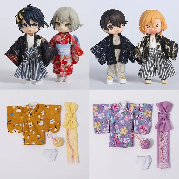 Bebekler Obitsu 11 Kimono Giysileri BJD Bebek Aksesuarları Ulusal Kostüm OB11 YMY DDF GSC Vücutu için Japon Giysileri 9 112 231024