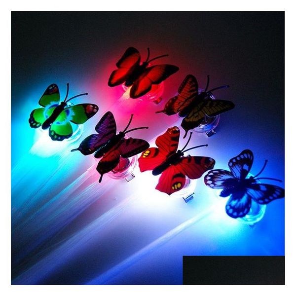 Treccia di capelli lampeggiante Farfalla luminosa intrecciata Led Colorf Flash Parrucca Fibra Puntelli per feste Prodotti di consegna di goccia all'ingrosso Accessori Dhjxq