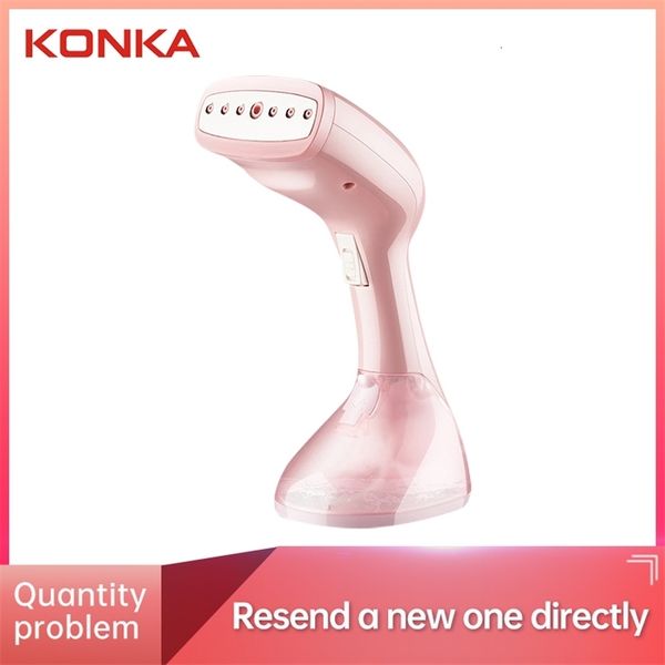 Outros eletrônicos KONKA Handheld Garment Steamer 1500W Rosa Engomar para roupas 250ml Portátil Home Travel 15s Fast-Heat Household Fabric Steam 231023