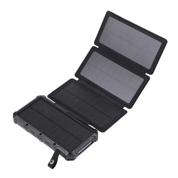 20000 mAh faltbares Solarpanel, universelle Handy-Powerbank, Notfall-Solarbatterie mit Taschenlampe