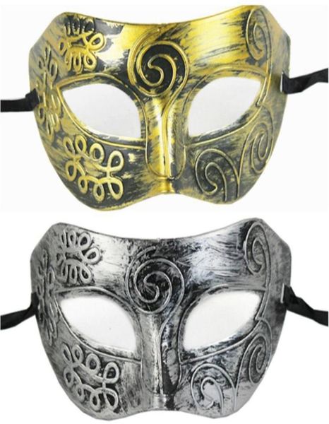 Maschere per balli in maschera Maschera di plastica per cavalieri romani Uomini e donne Maschere per cosplay Bomboniere Dress Up6319155