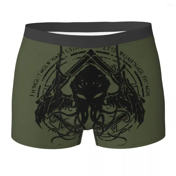 Unterhosen Cthulhu Horror Sea Monster Lovecraft Mann Unterwäsche Boxer Briefs Shorts Höschen Sexy Mittlere Taille Für Männer Plus Größe