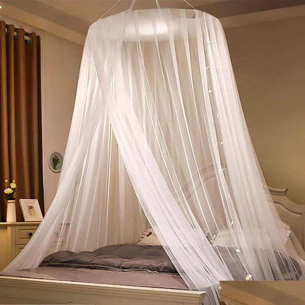 Mosquito Net Yanyangtian Criança Dossel Janela para Cama Dupla Porta Dobrável Tenda Cortina Extensível Anti Drop Entrega Home Gard Dheca