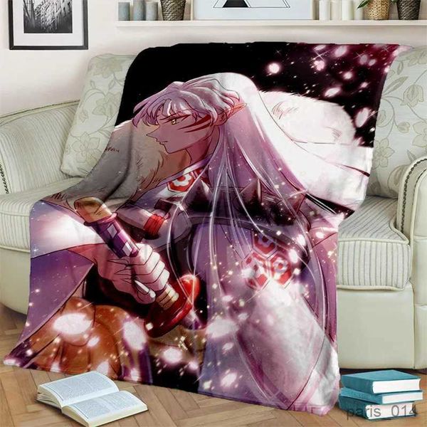 Coperte Classici Inuyasha Anime Coperta Coperta morbida per la casa Camera da letto Divano letto Picnic Viaggio Ufficio Coperta Coperta Bambini R231024