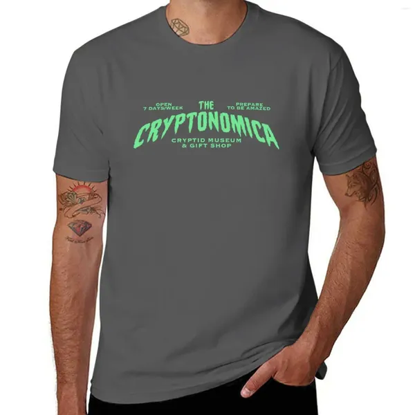 Polos masculinos The Cryptonomica Cryptid Museum Gift Shop Camiseta em branco Camisetas de manga curta para homens