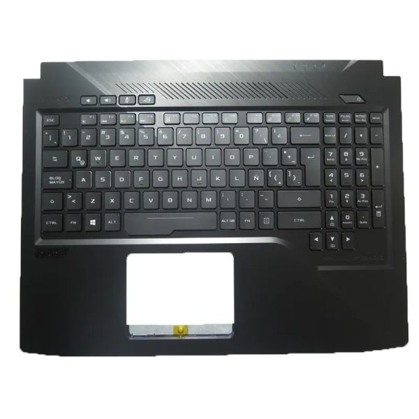 Dizüstü bilgisayar Palmrestkeyboard için ASUS GL503VD-1B TouchPad Klavyesi Olmadan Siyah Arka Parlak Latin Amerika 90NB0GQ2-R31LA0 V170146DK1