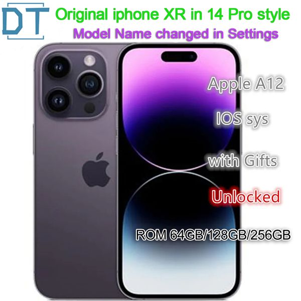 Originales iPhone XR in iPhone 15 Pro/14 Pro Style Flachbildphobile entsperrt mit iPhone 14 Pro/15Pro BoxCamera Aussehen 3G RAM 64 GB 128 GB 256 GB Rom Mobilephone