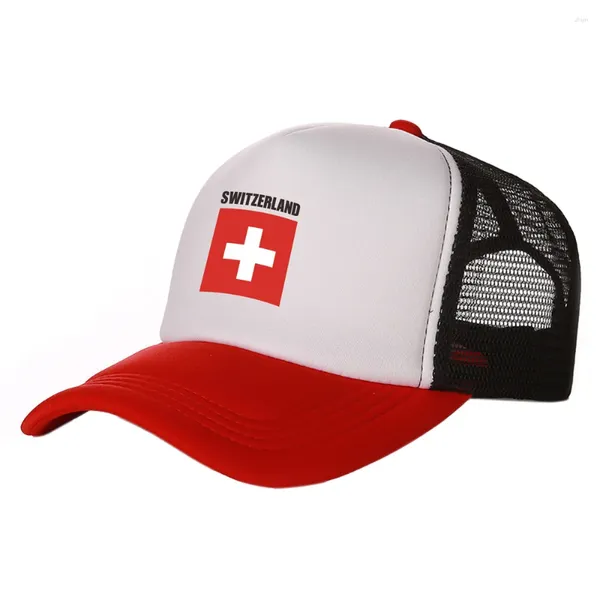 Ball Caps Schweiz Trucker Männer Schweizer Hut Baseball Cap Cool Sommer Unisex Mesh Net