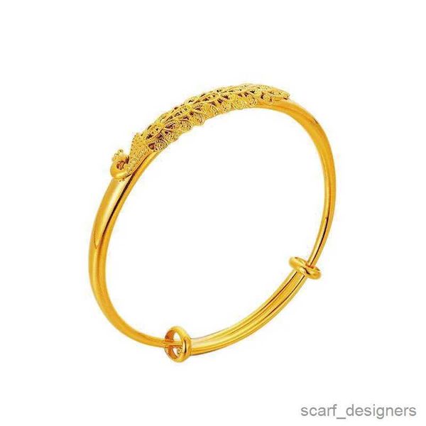 Pulseira joias de casamento Phoenix pulseiras e pulseiras para mulheres nupciais cor dourada R231024