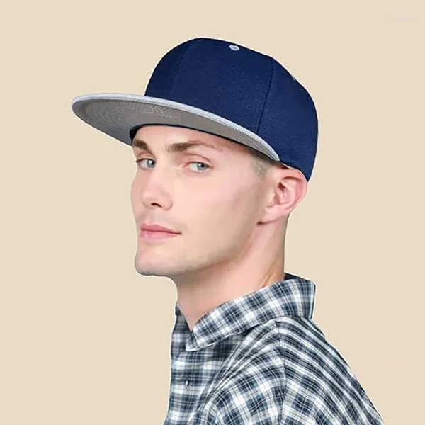 Berretti a sfera Berretto a tesa piatta Classico Cappello snapback Colore solido Baseball regolabile per uomo Cappelli da camionista per sport all'aria aperta di alta qualità