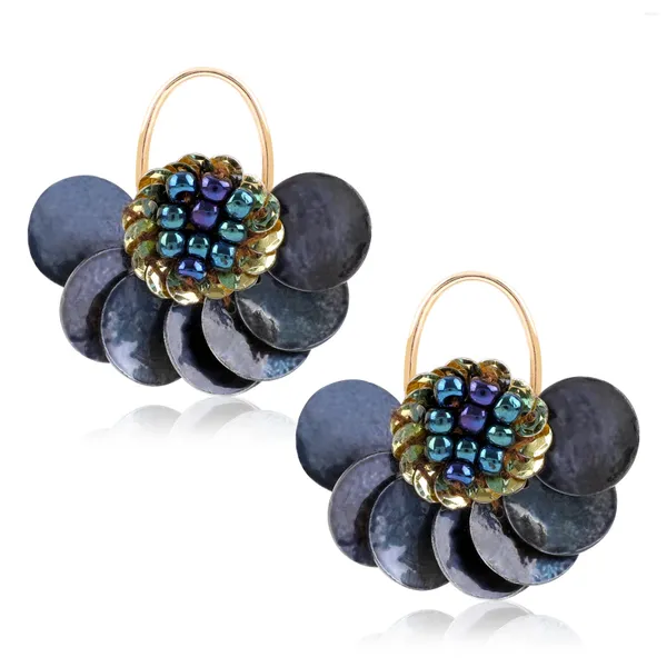 Orecchini pendenti Makersland con paillettes a forma di fiore per ragazze, gioielli, accessori, donne, regalo affascinante all'ingrosso