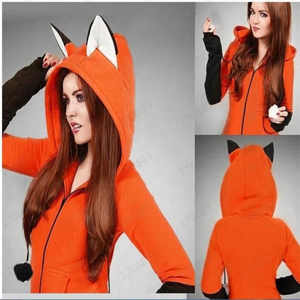 Erkek Hoodies Sweatshirts Sweater/Polar tarzı Kadınlar Kontrast Renk Sevimli Çizgi Fermuar Kazak Ceket Üst Krop Plus Boyut Hoodies 231021