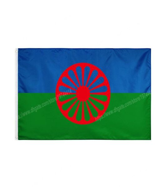 Bandiera dei popoli rom zingari Banner nazionale in poliestere volante 90 x 150 cm Bandiere da 3,5 piedi in tutto il mondo All'aperto in tutto il mondo può essere Cus9709463