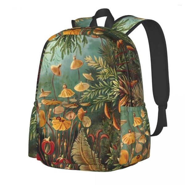 Рюкзак винтажный мох растения лесной принт унисекс полиэстер уличные рюкзаки прочные модные школьные сумки рюкзак