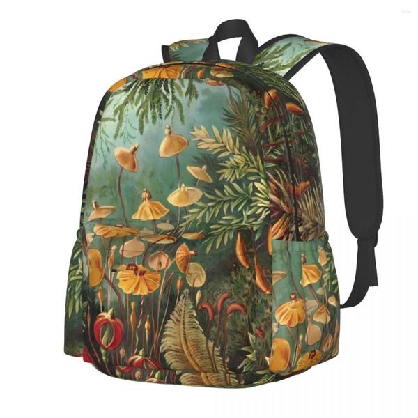 Rucksack Vintage Moos Pflanzen Wald Druck Unisex Polyester Outdoor Rucksäcke Langlebige Mode Schultaschen Rucksack