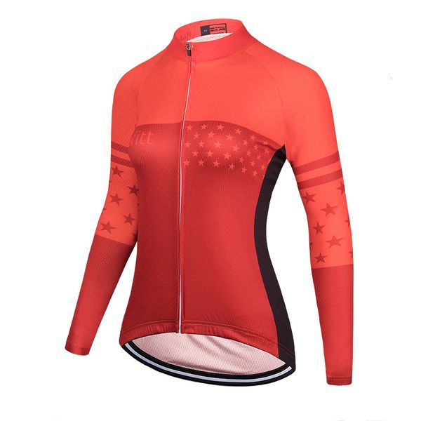 Conjuntos de camisa de ciclismo Kafitt Ciclismo Camisa de Manga Longa Blusas de Secagem Rápida Roupas de Ciclismo Feminina Roupas de Verão Roupas de Bicicleta Mtb Uniforme Ms 231023