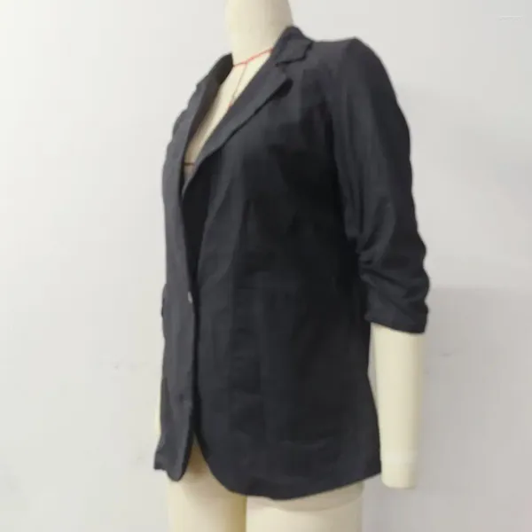 Abiti da donna Stile Ol Elegante cardigan con risvolto ampio e bottone singolo con tasche per la giacca da donna da ufficio per pendolarismo aziendale