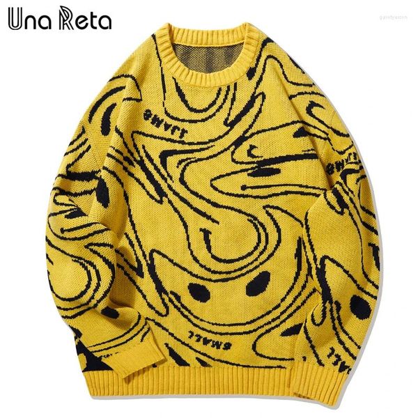 Maglioni da uomo Maglione con stampa Una Reta Maglioni invernali a maniche lunghe da uomo Harajuku Casual Hip Hop Maglieria unisex Top