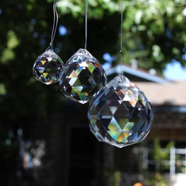 Chavechains pendurados bola de prisma de cristal suncatcher decoração de casa decoração de teto de teto de carro solar decorações de casamento de festa