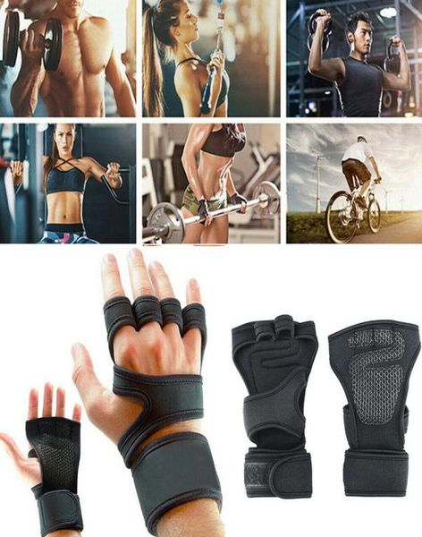 2019 nouveau unisexe néoprène Sport Fitness cyclisme Gym demi doigt gants exercice haltérophilie entraînement entraînement poignet gants9540421