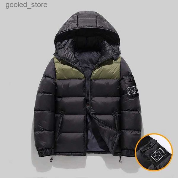 Herren-Daunenparkas 2023, ultraleichte Herren-Daunen-Markenkleidung, lässige Kapuzenmäntel, schwarze Herbst-Winterjacken, Parkas, Windjacken, Übergröße 6XL 7XL, Q231024