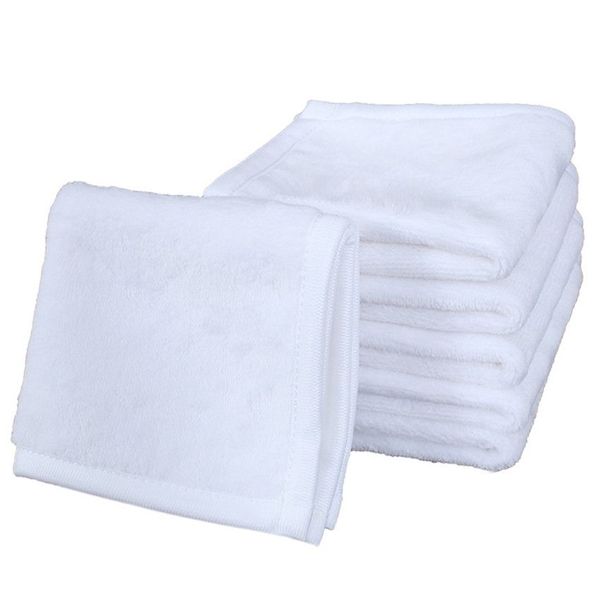 Asciugamano per sublimazione Asciugamano in cotone poliestere 30 * 30 cm Asciugamano quadrato bianco bianco Stampa fai da te Asciugamani per la casa Asciugamani morbidi A03