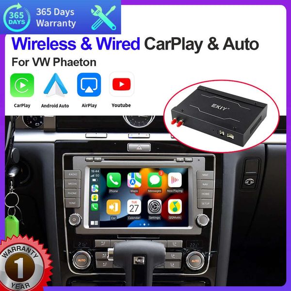 Новый автомобильный проводной беспроводной модуль Apple Carplay для VW/Volkswagen Phaeton, проводная беспроводная Android Auto Box