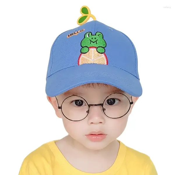 Ballkappen Doit 2023 Kinder Baseball Cap Autumn Frühling Cartoon Frosch Kinder Hats Jungen Mädchen Kinderarzthut Gorras