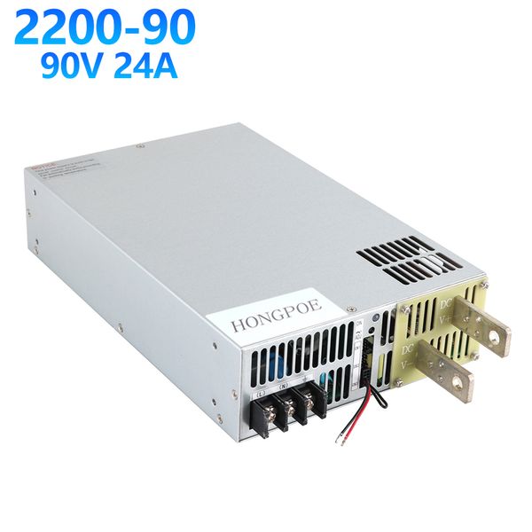 NUOVO 2200W 24A 90V Alimentatore 90V Driver per Striscia LED Controllo segnale analogico 0-5V Alimentatore regolabile 0-90V SE-2200-90 Ingresso 110VAC/220VAC