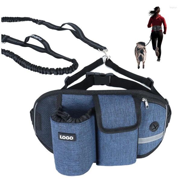 Coleiras esportivas para cães, pochete multifuncional, corrida ao ar livre, fitness, caminhada, treinamento, bolsa de cintura, trela de cães, reflexiva, à prova d'água, nylon