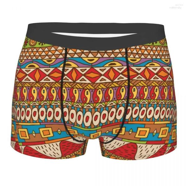Cuecas africano padrão homens roupa interior boxer shorts calcinha novidade respirável para homme