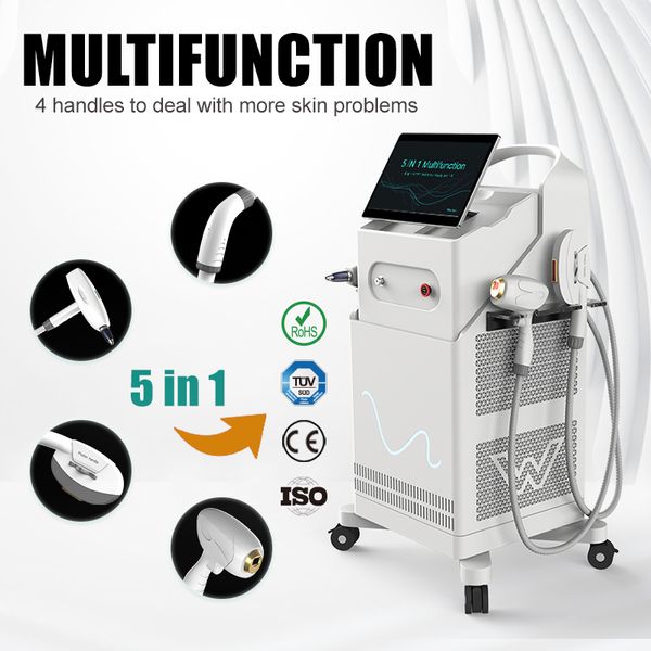 IPL Depilazione Intensità Luce Pulsata Facciale 808nm Laser Depilazione OPT RF Nd Yag Macchina Donna Uomo Ascella Bikini Barba Gambe