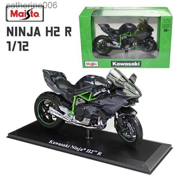 Outros brinquedos Maisto 1 12 KAWASAKI NINJA H2R Motocicleta Liga Diecast Modelo Brinquedo com Base Simulação Moto Coleção Presente Brinquedos 1/18 ScaleL231024