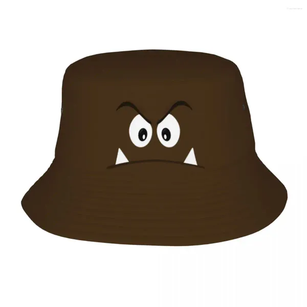 Berets Vocation Getaway Kopfbedeckung Goomba Face Game Merch Bob Hat Trendy Girl Sun Boonie Packbare Fisherman Caps Outdoor Sport